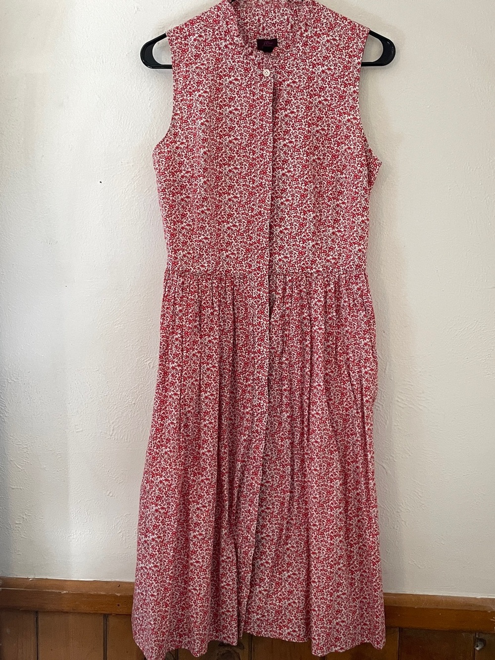 J.Crew Liberty Fabric Chamomile Floral Ruffle Midi Dress Pockets 8 EUC